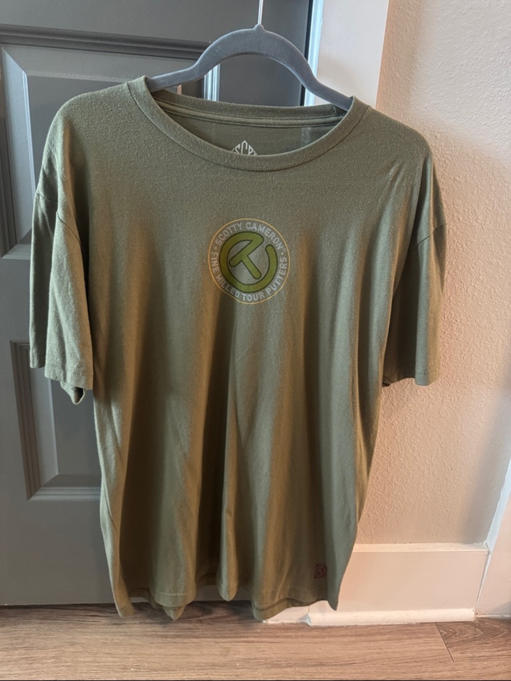 Scotty Cameron Olive Green Logo Tee with Circular Emblem